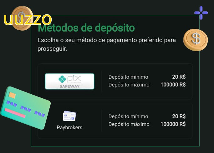 O cassino uuzzobet oferece uma grande variedade de métodos de pagamento